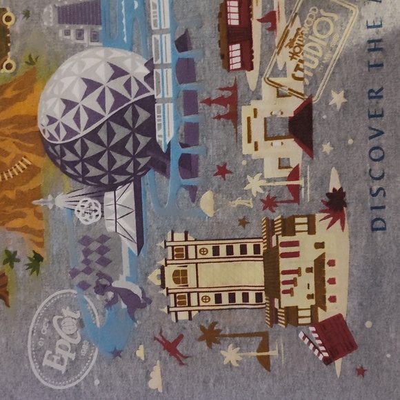 Walt Disney World Compass Map Discover The Magic Sweatshirt Size 2xl - Picture 10 of 14